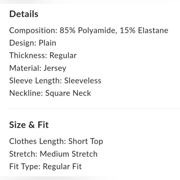 COMMENSE White Sleeveless Square Neck Top. Sz M. - Picture 5 of 7